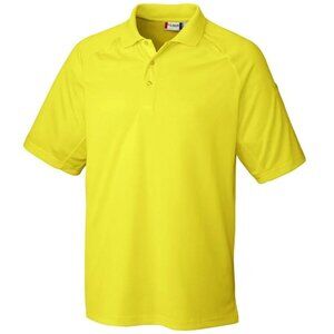 Clique Mens Yellow Tactical Polo Shirt XXL Short Sleeve NWT